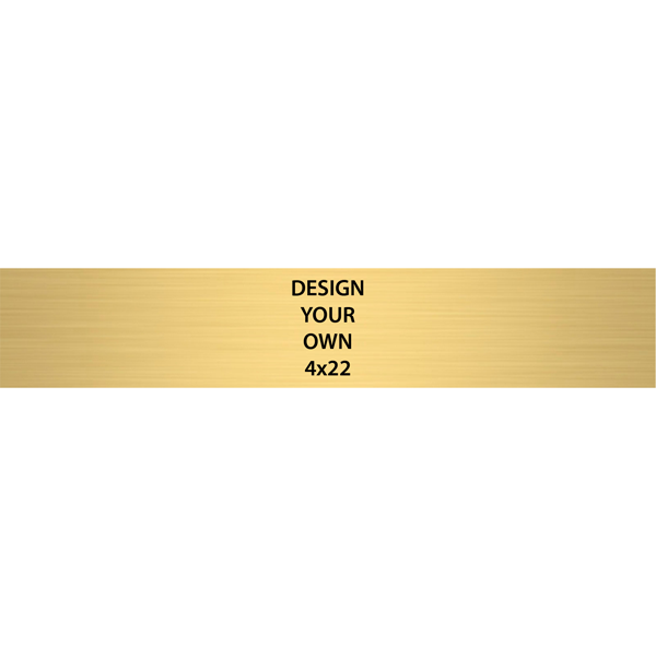 Horizontal Engraved Heavy Brass Signs 4" x 22"