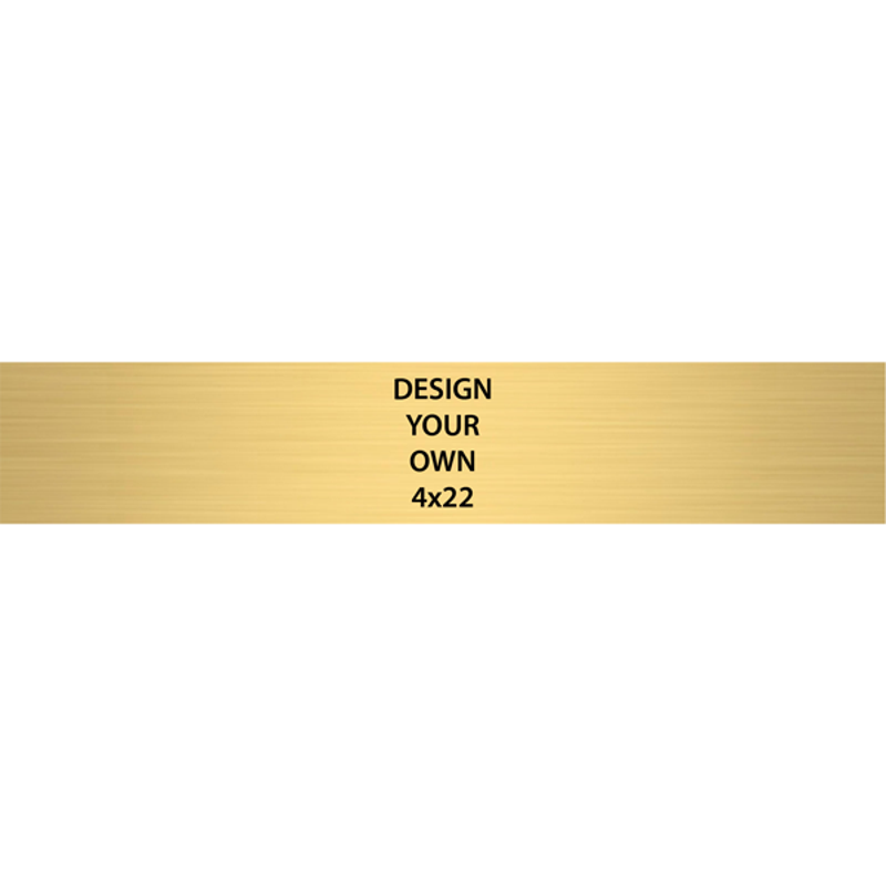 Horizontal Engraved Heavy Brass Signs 4" x 22"