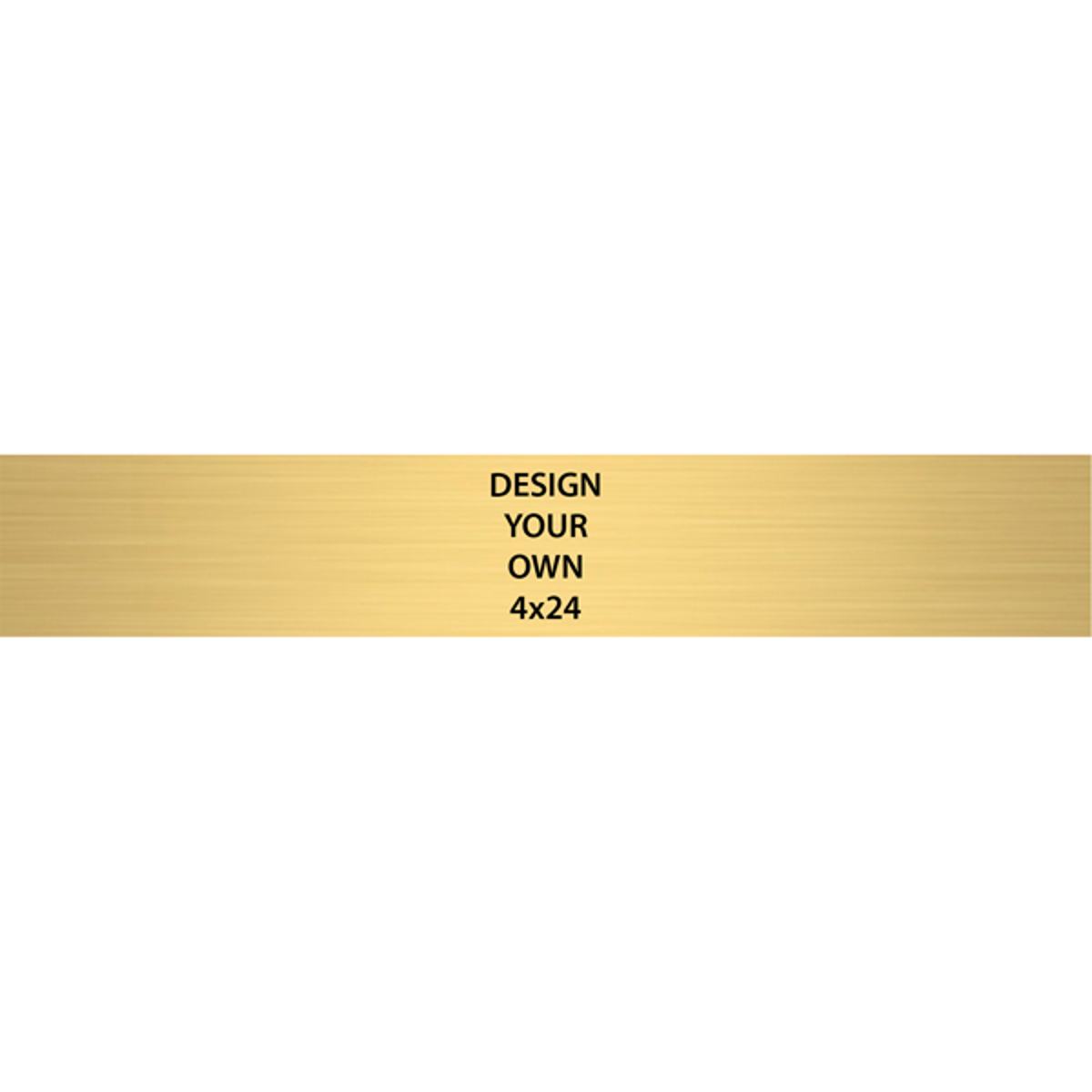 Horizontal Engraved Heavy Brass Signs 4" x 24"
