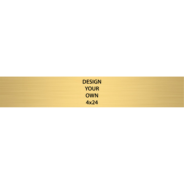 Horizontal Engraved Heavy Brass Signs 4" x 24"
