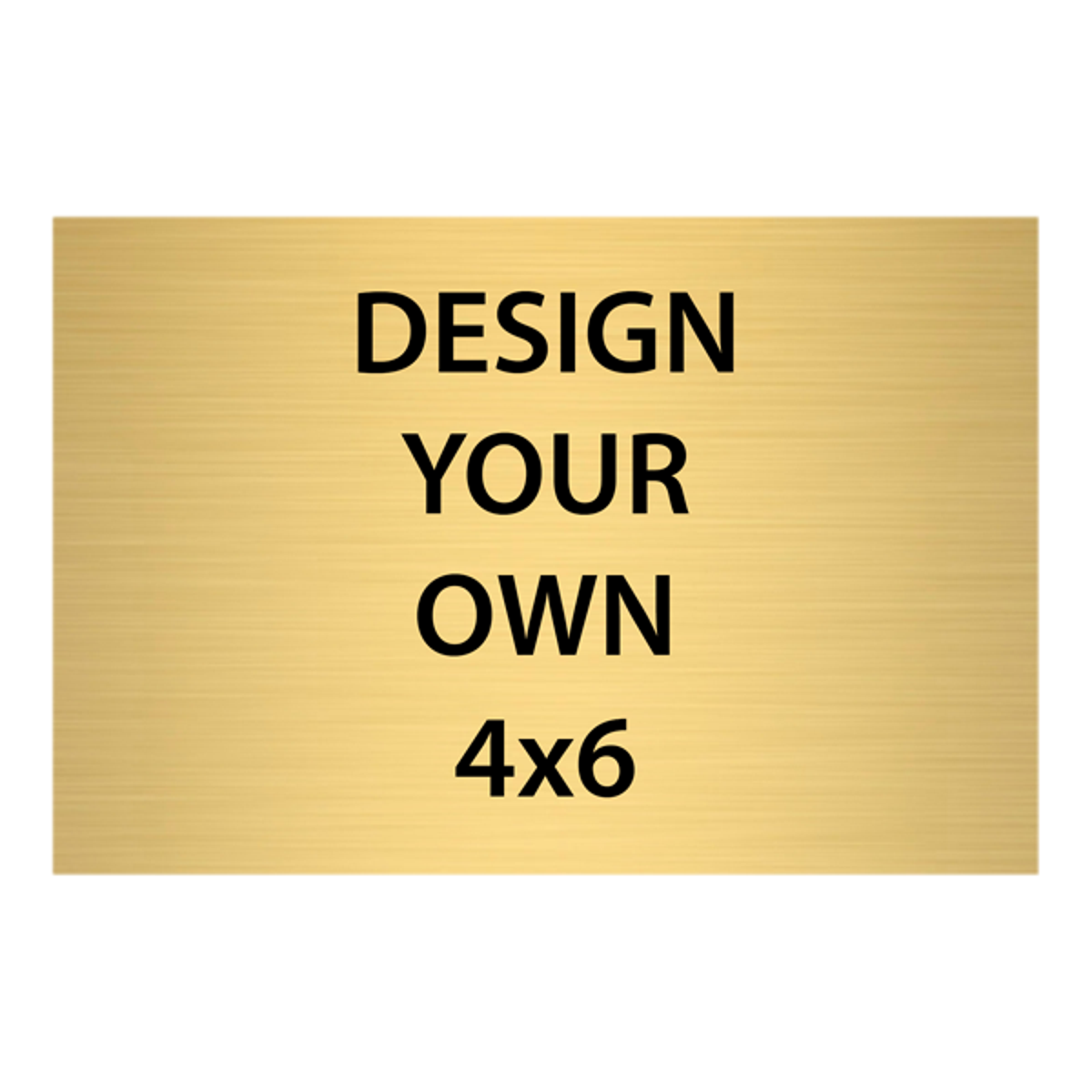 Horizontal Engraved Heavy Brass Signs 4" x 6"