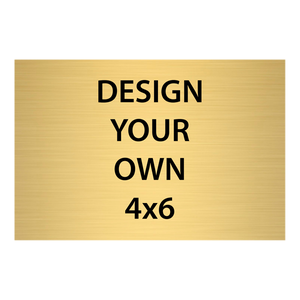 Horizontal Engraved Heavy Brass Signs 4" x 6"