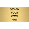 Horizontal Engraved Heavy Brass Signs 4" x 8"