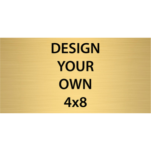 Horizontal Engraved Heavy Brass Signs 4" x 8"