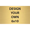 Horizontal Engraved Heavy Brass Signs 6" x 10"