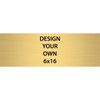 Horizontal Engraved Heavy Brass Signs 6" x 16"