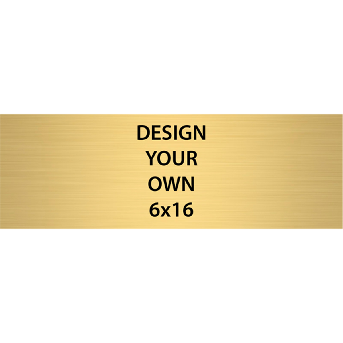 Horizontal Engraved Heavy Brass Signs 6" x 16"