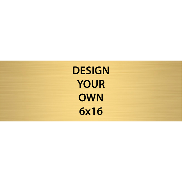 Horizontal Engraved Heavy Brass Signs 6" x 16"