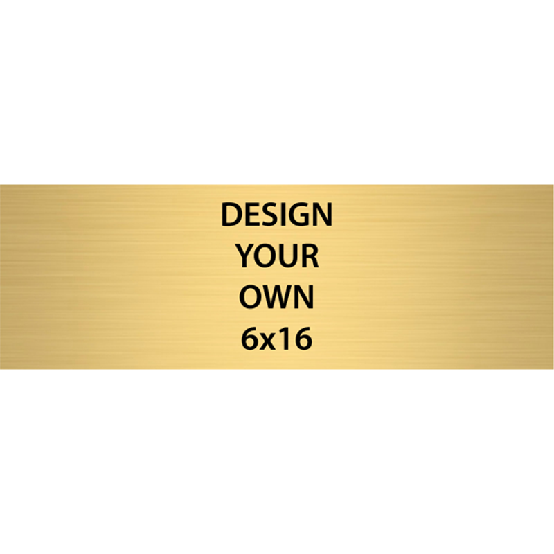 Horizontal Engraved Heavy Brass Signs 6" x 16"