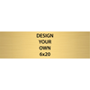 Horizontal Engraved Heavy Brass Signs 6" x 20"