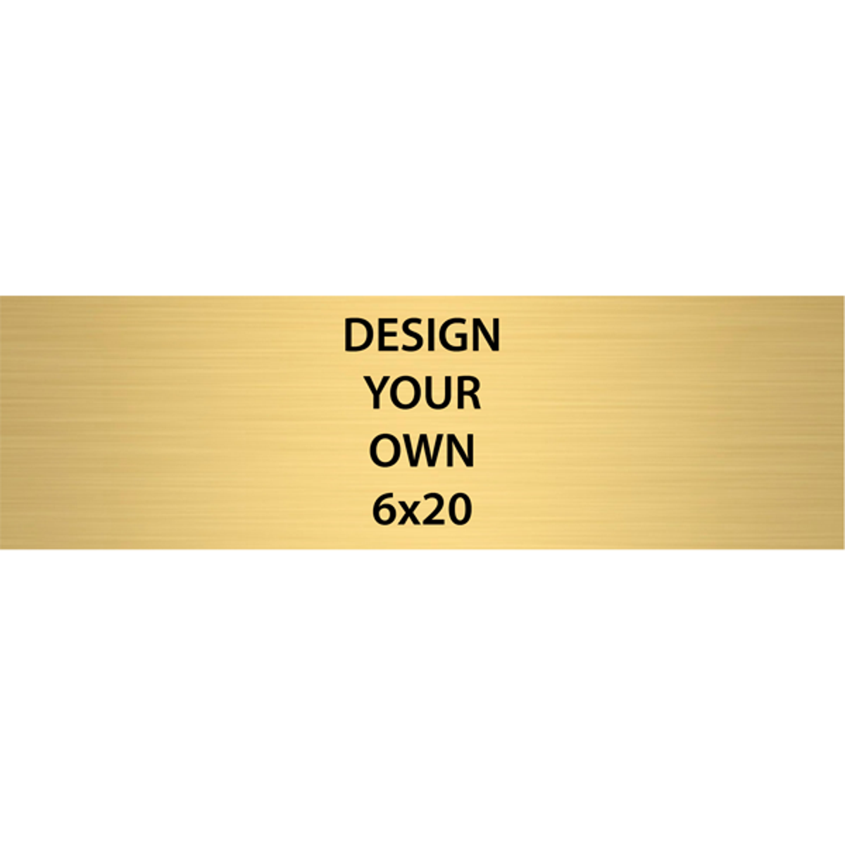 Horizontal Engraved Heavy Brass Signs 6" x 20"
