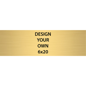 Horizontal Engraved Heavy Brass Signs 6" x 20"