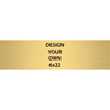 Horizontal Engraved Heavy Brass Signs 6" x 22"