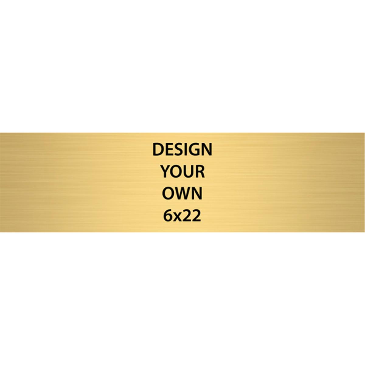 Horizontal Engraved Heavy Brass Signs 6" x 22"
