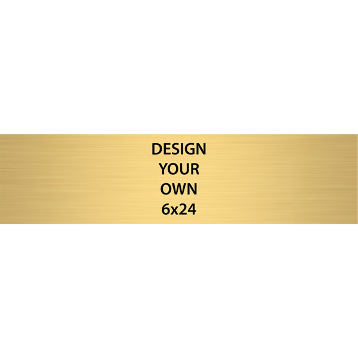 Horizontal Engraved Heavy Brass Signs 6" x 24"