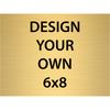 Horizontal Engraved Heavy Brass Signs 6" x 8"