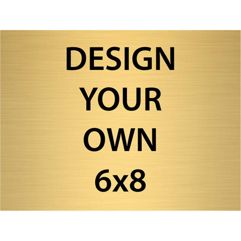 Horizontal Engraved Heavy Brass Signs 6" x 8"