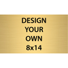 Horizontal Engraved Heavy Brass Signs 8" x 14"