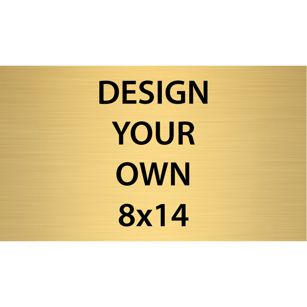 Horizontal Engraved Heavy Brass Signs 8" x 14"