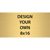 Horizontal Engraved Heavy Brass Signs 8" x 16"