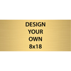 Horizontal Engraved Heavy Brass Signs 8" x 18"