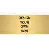 Horizontal Engraved Heavy Brass Signs 8" x 20"