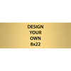 Horizontal Engraved Heavy Brass Signs 8" x 22"