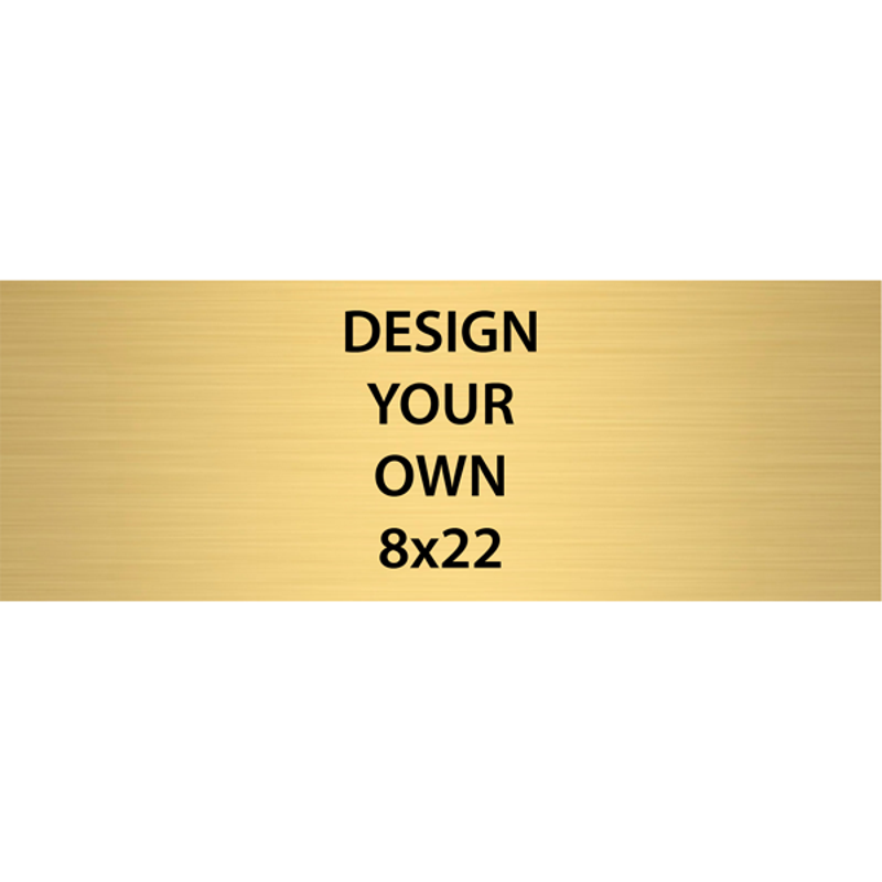 Horizontal Engraved Heavy Brass Signs 8" x 22"