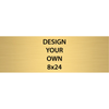 Horizontal Engraved Heavy Brass Signs 8" x 24"