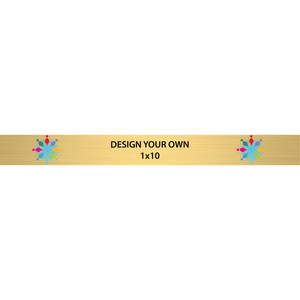 Horizontal Full Color Brass Signs 1" x 10"