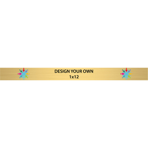 Horizontal Full Color Brass Signs 1" x 12"