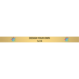 Horizontal Full Color Brass Signs 1" x 14"