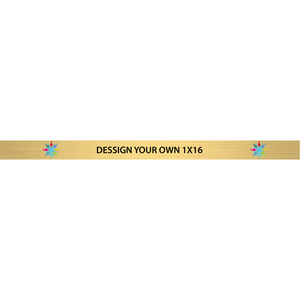 Horizontal Full Color Brass Signs 1" x 16"