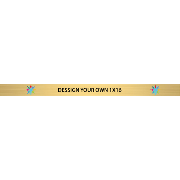 Horizontal Full Color Brass Signs 1" x 16"