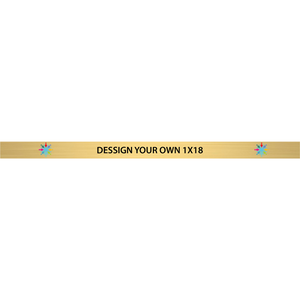 Horizontal Full Color Brass Signs 1" x 18"