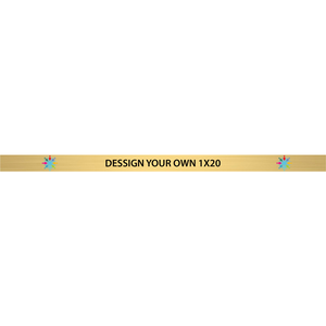 Horizontal Full Color Brass Signs 1" x 20"