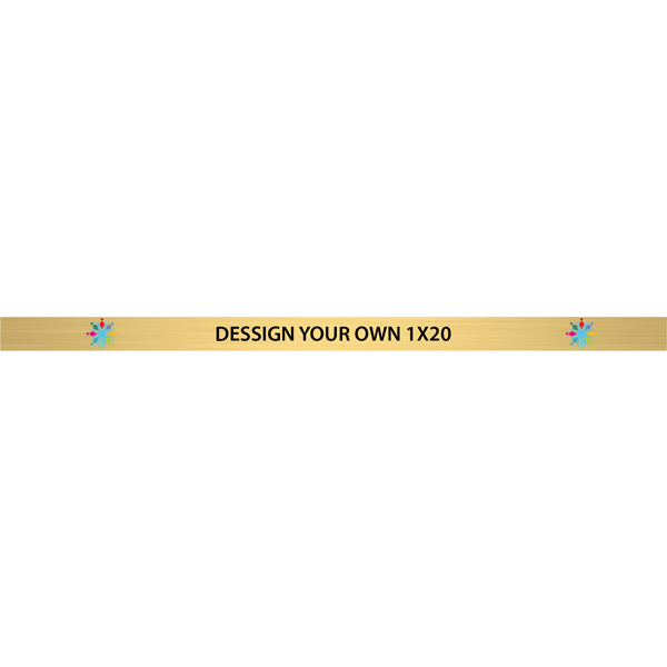 Horizontal Full Color Brass Signs 1" x 20"