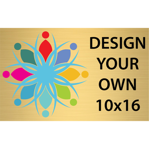 Horizontal Full Color Brass Signs 10" x 16"