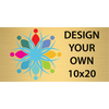 Horizontal Full Color Brass Signs 10" x 20"