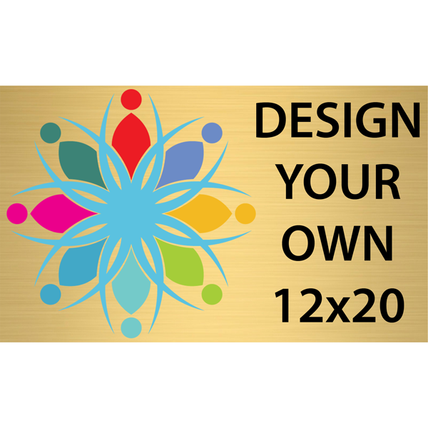 Horizontal Full Color Brass Signs 12" x 20" Horizontal Full Color Brass Signs 12" x 20"