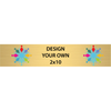 Horizontal Full Color Brass Signs 2" x 10"