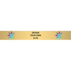Horizontal Full Color Brass Signs 2" x 16"