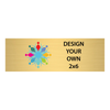 Horizontal Full Color Brass Signs 2" x 6"