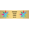 Horizontal Full Color Brass Signs 4" x 14"