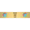 Horizontal Full Color Brass Signs 4" x 20"