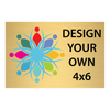 Horizontal Full Color Brass Signs 4" x 6"