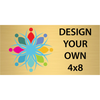 Horizontal Full Color Brass Signs 4" x 8"
