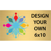 Horizontal Full Color Brass Signs 6" x 10"
