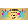 Horizontal Full Color Brass Signs 6" x 14"