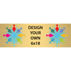 Horizontal Full Color Brass Signs 6" x 18"
